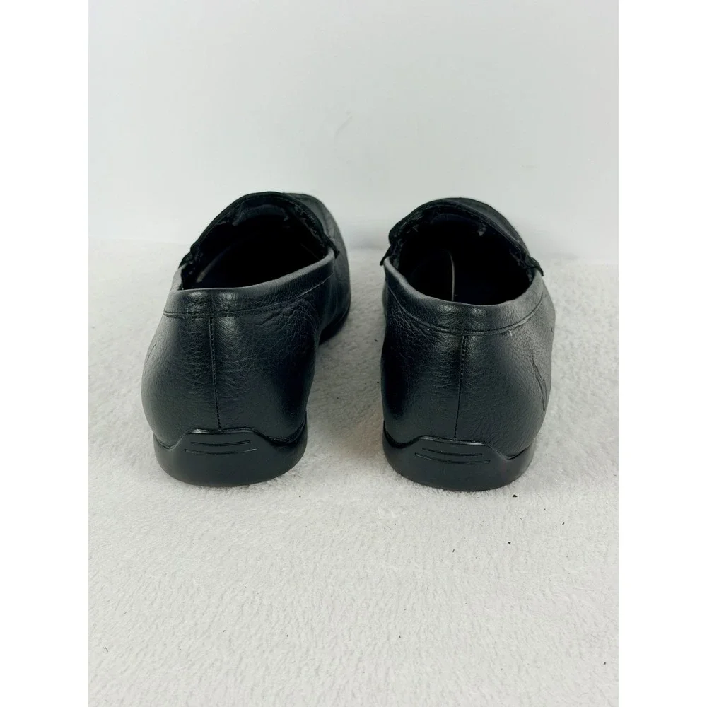Polo Ralph Lauren Adante Black Leather Penny Loafers Men's Size 12 D Flaking